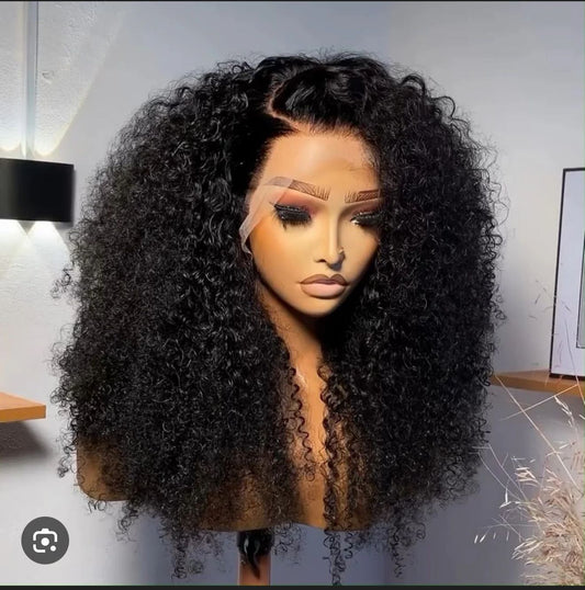 Kinky curly frontal wig